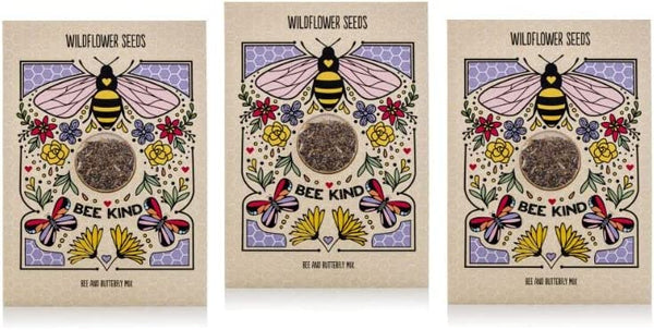 Sow Your Own - Native Wildflower Seed Mix - Eco Friendly and Gardening Gifts for Women - Wildflower Seeds for Bees and Butterflies - 2g per Packet for 20 Sqft Coverage - 18 Wildflower Varieties