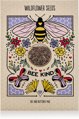 Sow Your Own - Native Wildflower Seed Mix - Eco Friendly and Gardening Gifts for Women - Wildflower Seeds for Bees and Butterflies - 2g per Packet for 20 Sqft Coverage - 18 Wildflower Varieties